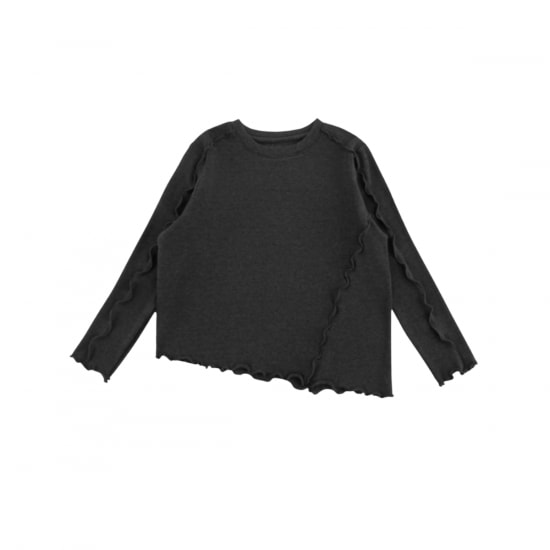 Dark Gray ruffle top